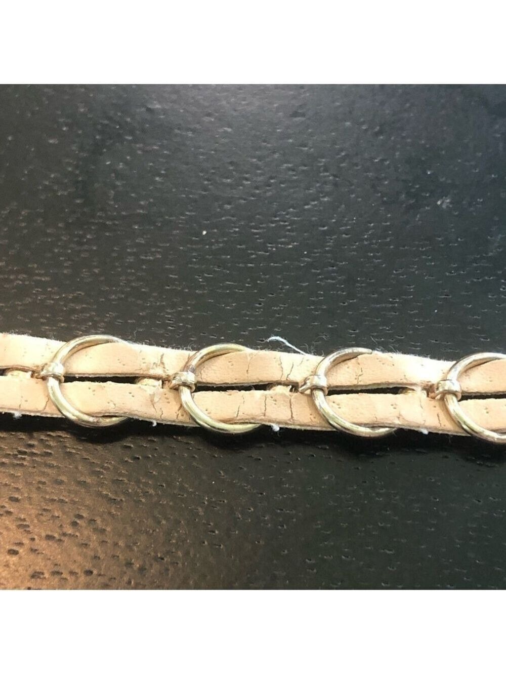 Gold glitter and chain 0.5” women’s belt. 39” long. - Picture 11 of 15
